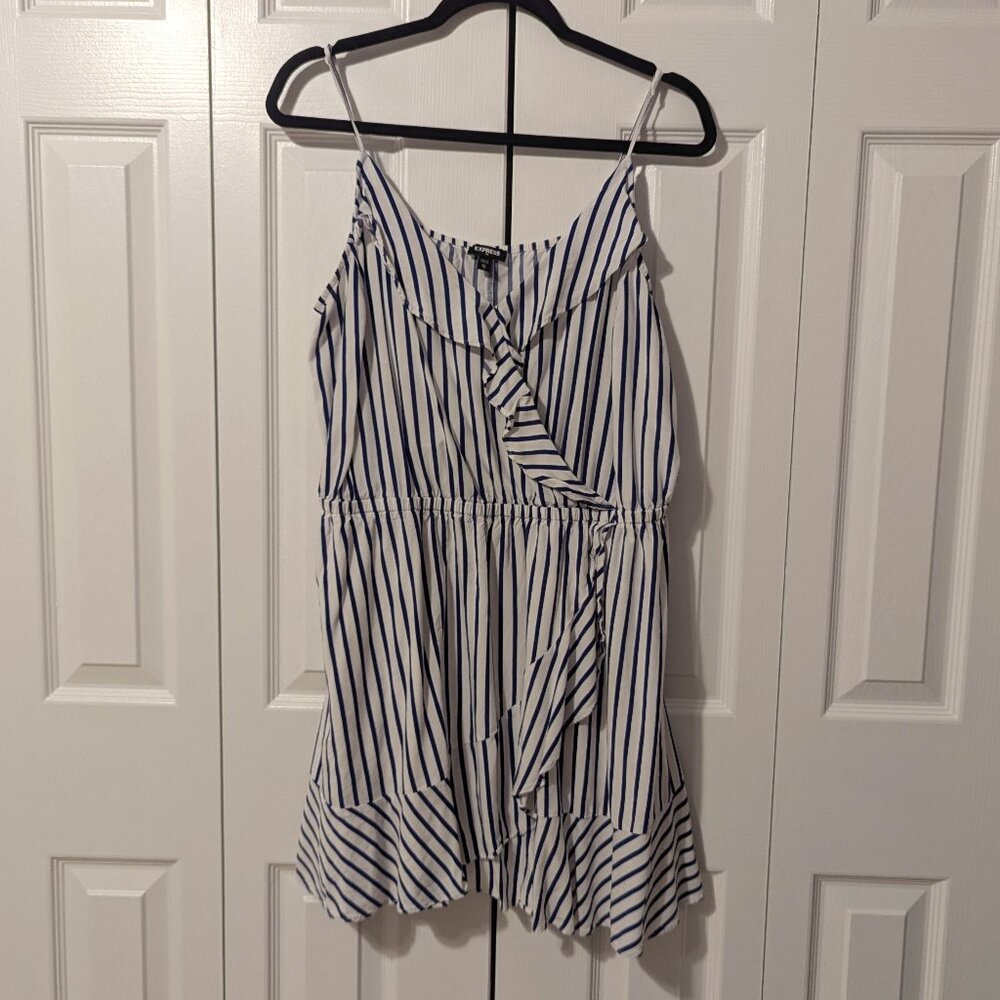 Express Striped Wrap Sundress